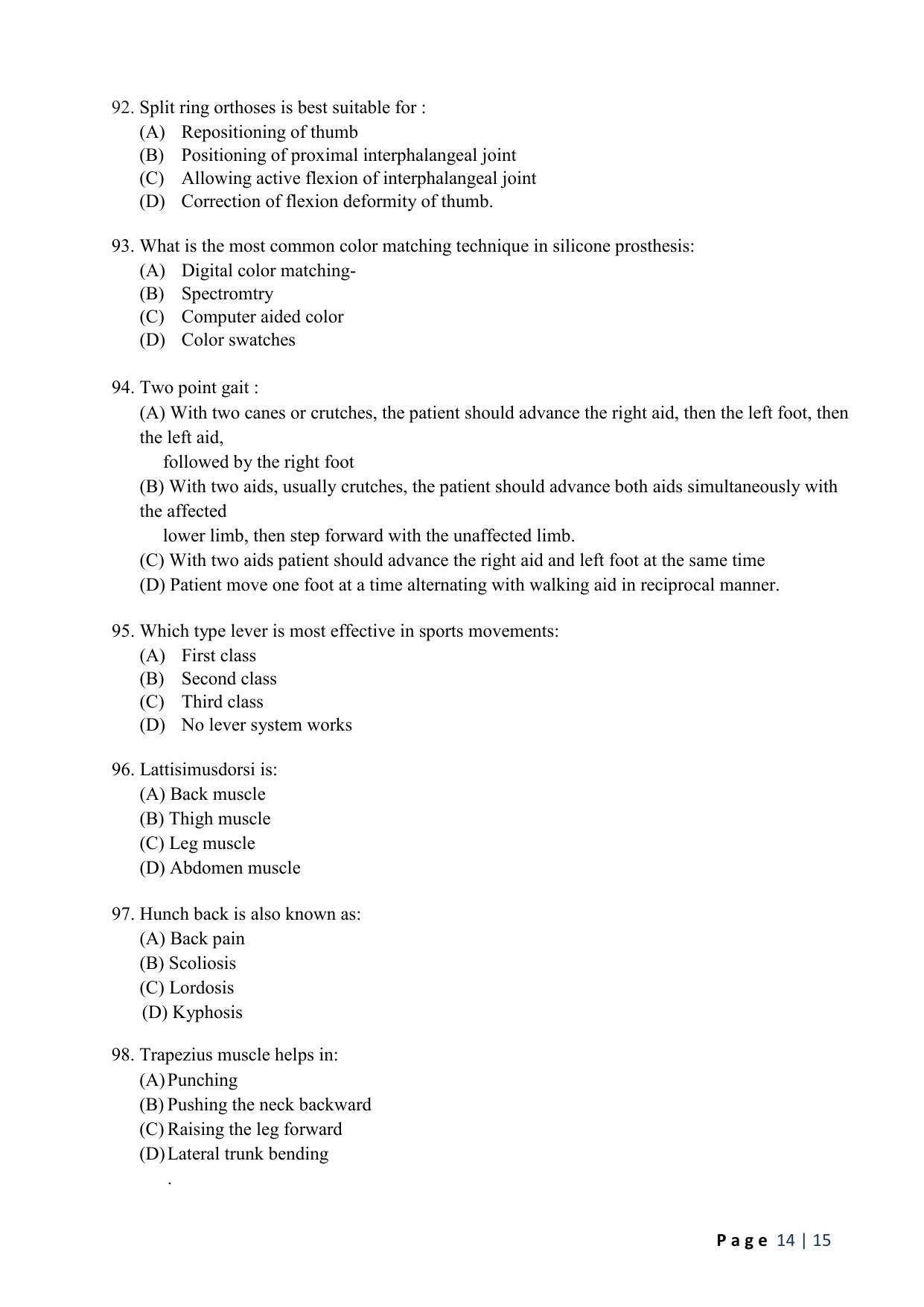 WB JEMAS (PG) MPO 2024 Question Paper - Page 16
