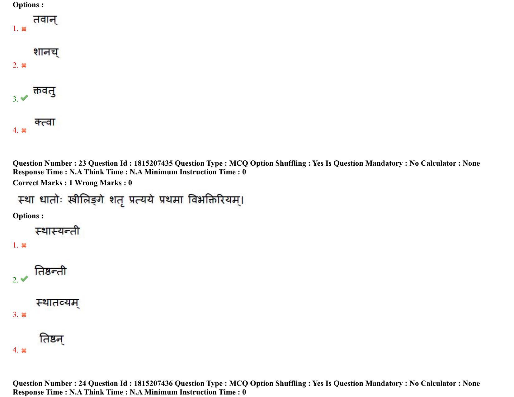 TS CPGET 2023 M A Sanskrit (Shift 2) Question Paper with Answer Key - Page 15