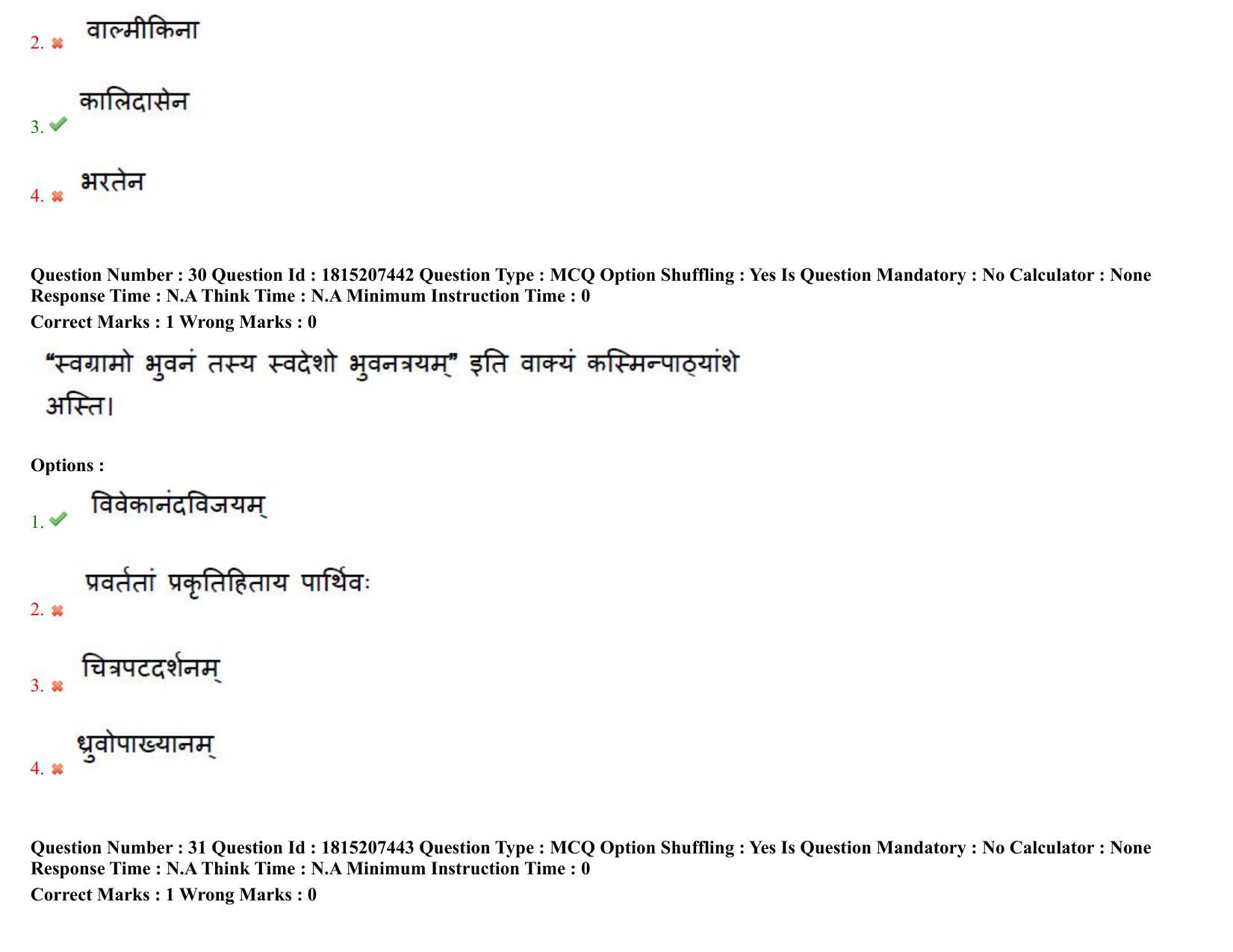 TS CPGET 2023 M A Sanskrit (Shift 2) Question Paper with Answer Key - Page 19