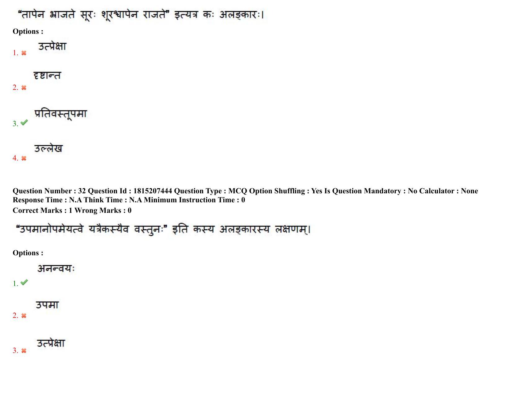 TS CPGET 2023 M A Sanskrit (Shift 2) Question Paper with Answer Key - Page 20