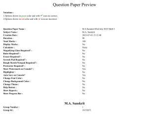 TS CPGET 2023 M A Sanskrit (Shift 2) Question Paper with Answer Key