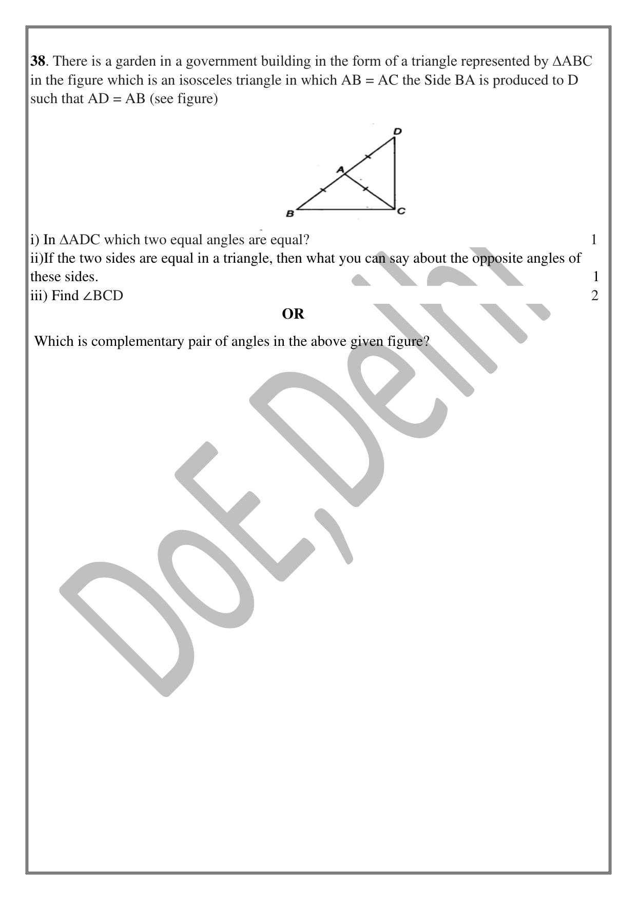 Edudel Class 9 Math (English) Practice Papers-1 (2023-24) - Page 8
