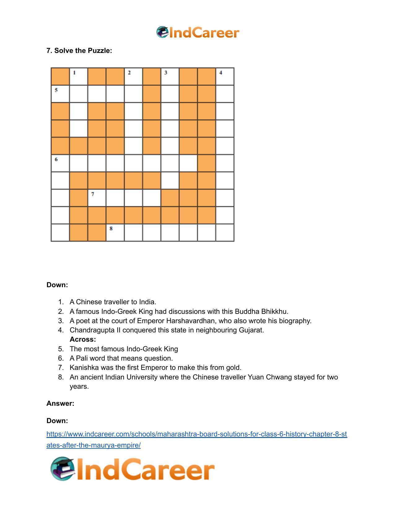 Maharashtra Board Solutions for Class 6- History: Chapter 8- States after the Maurya Empire - Page 5