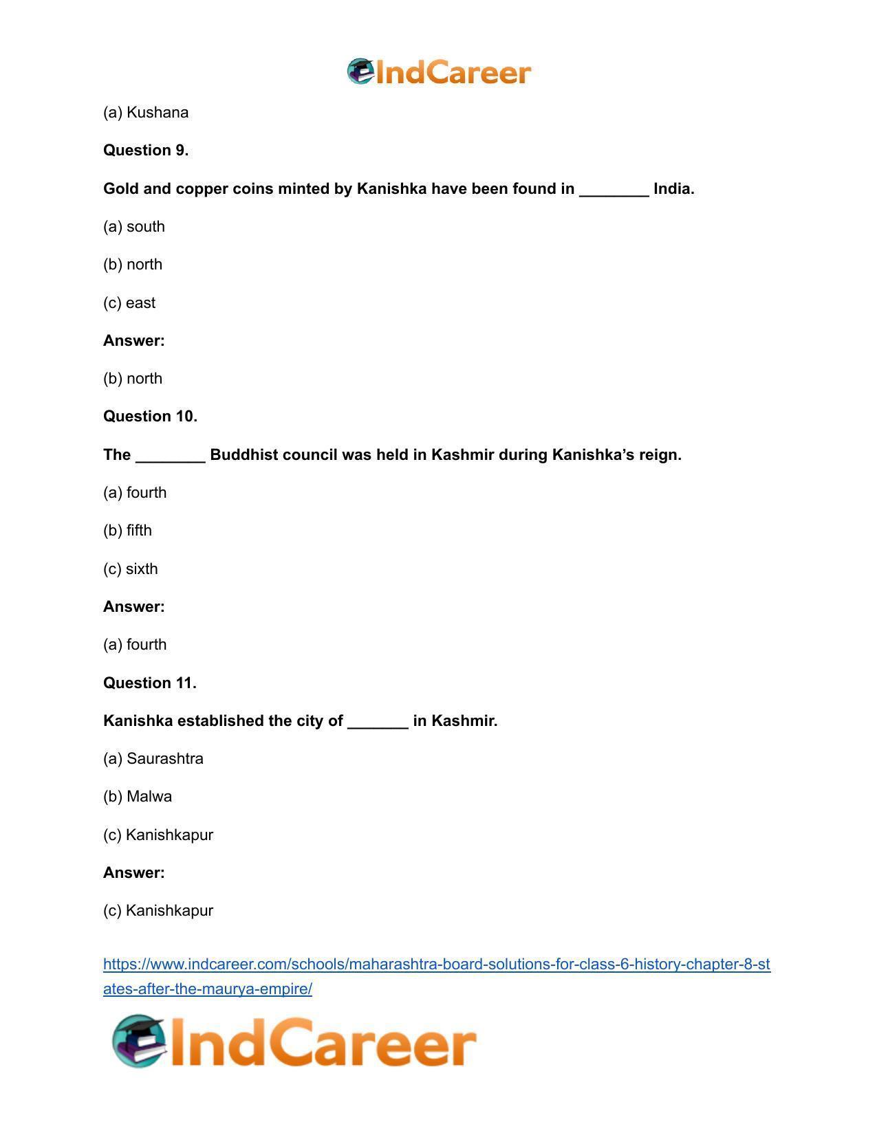 Maharashtra Board Solutions for Class 6- History: Chapter 8- States after the Maurya Empire - Page 9