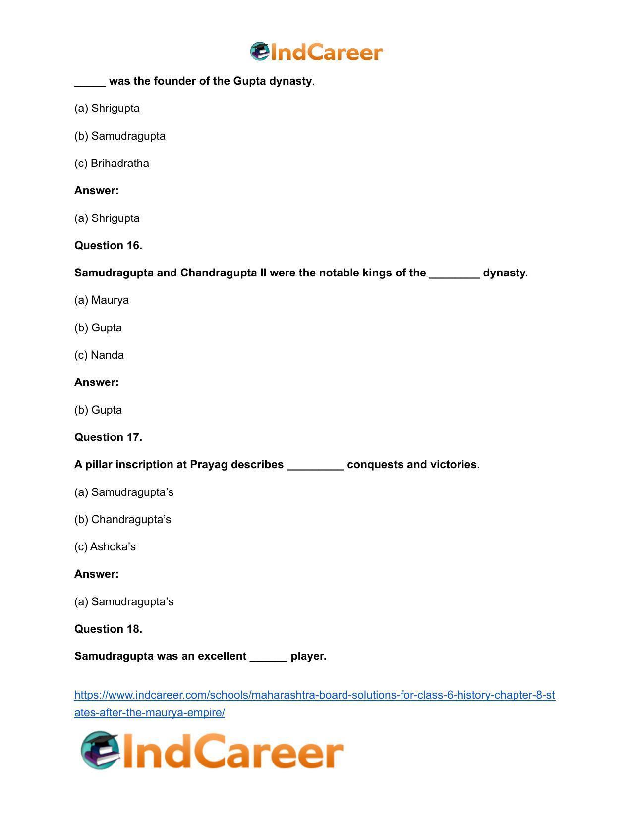 Maharashtra Board Solutions for Class 6- History: Chapter 8- States after the Maurya Empire - Page 11