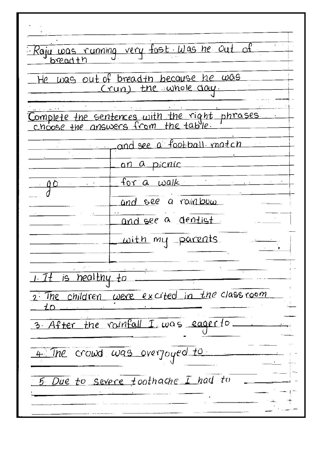 Worksheet for Class 5 English Robinhood and Little John Assignment - Page 5