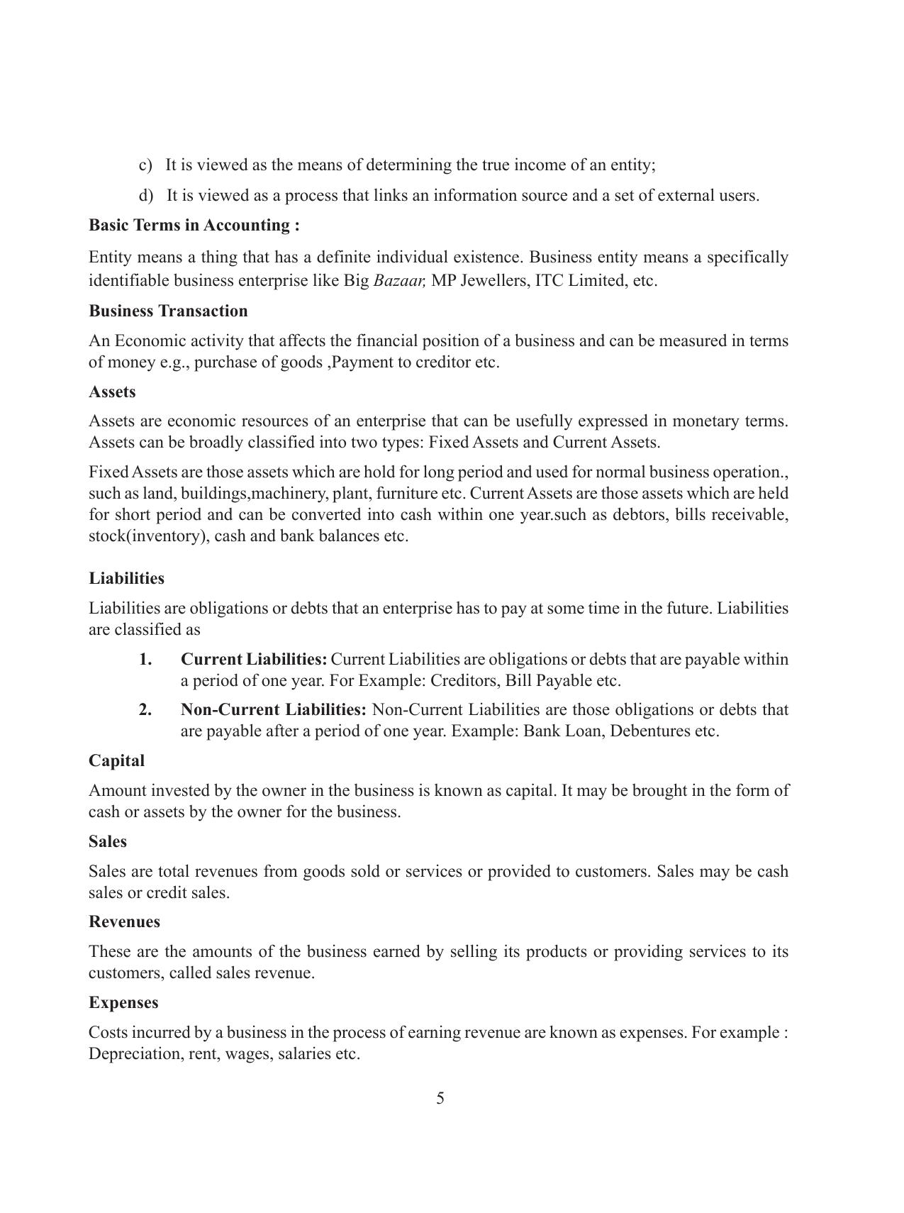 Tripura Board Class 11 Accountency Part-I & II English Version Workbooks - Page 9