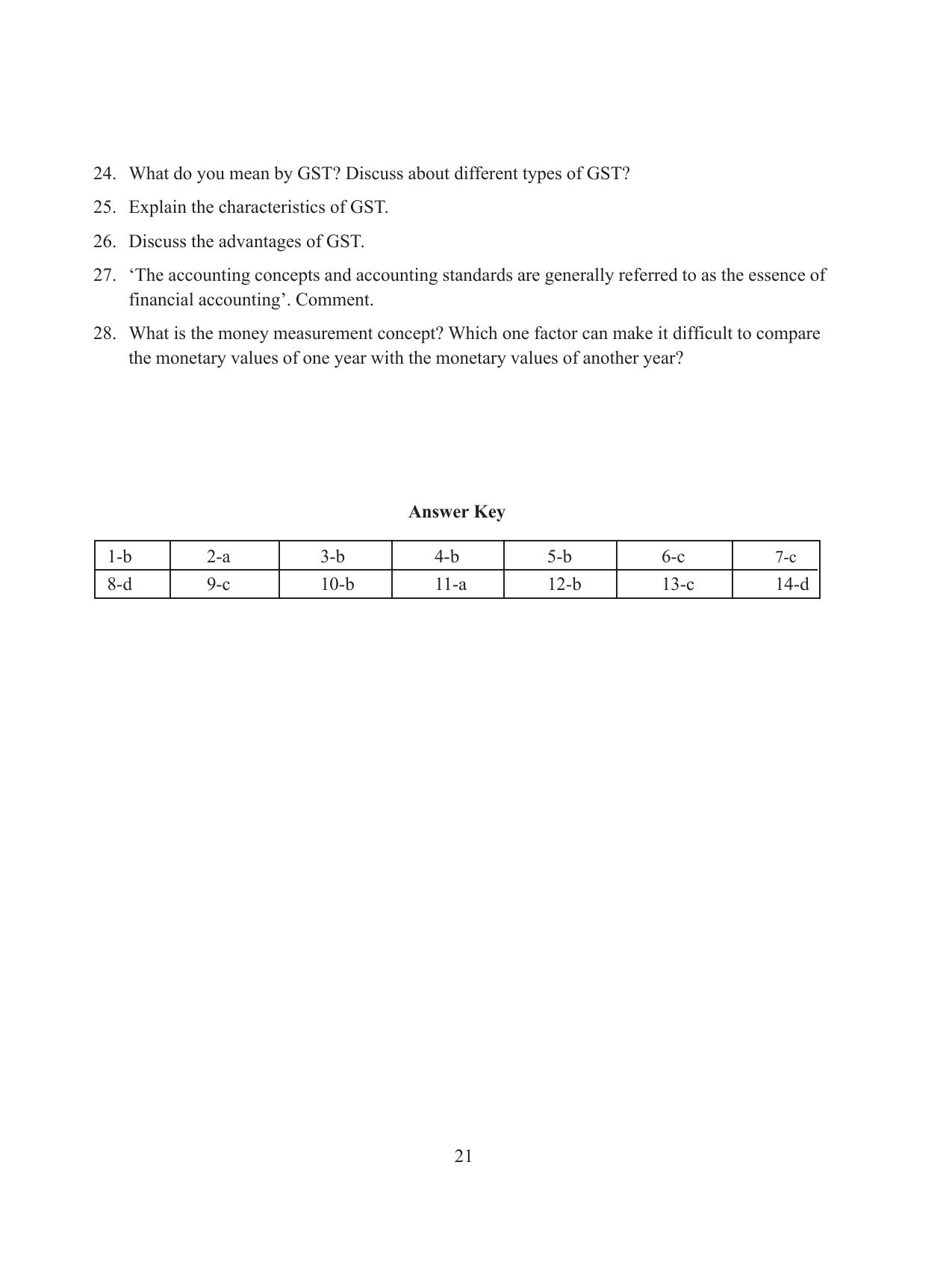 Tripura Board Class 11 Accountency Part-I & II English Version Workbooks - Page 25