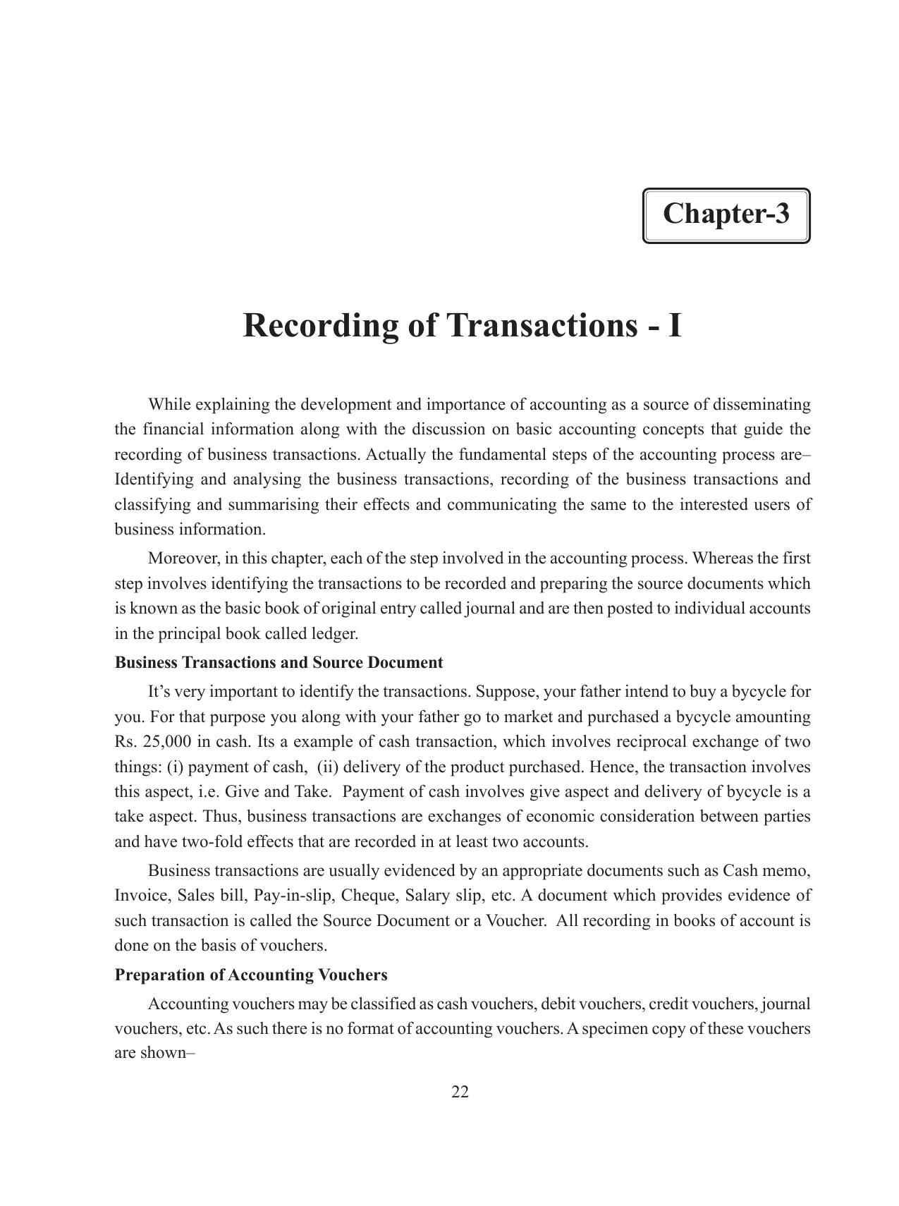 Tripura Board Class 11 Accountency Part-I & II English Version Workbooks - Page 26