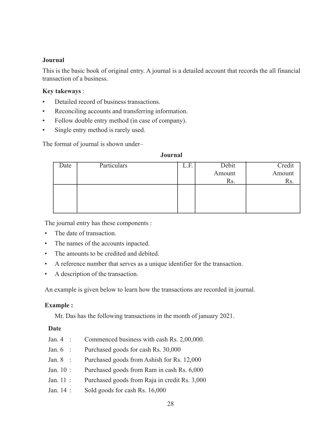 Tripura Board Class 11 Accountency Part-I & II English Version Workbooks - Page 32