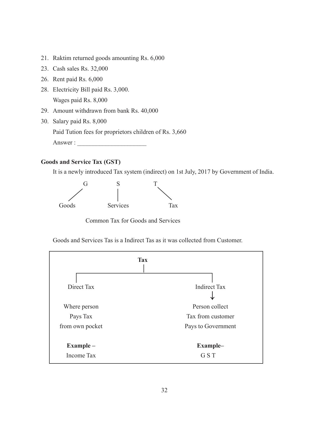 Tripura Board Class 11 Accountency Part-I & II English Version Workbooks - Page 36