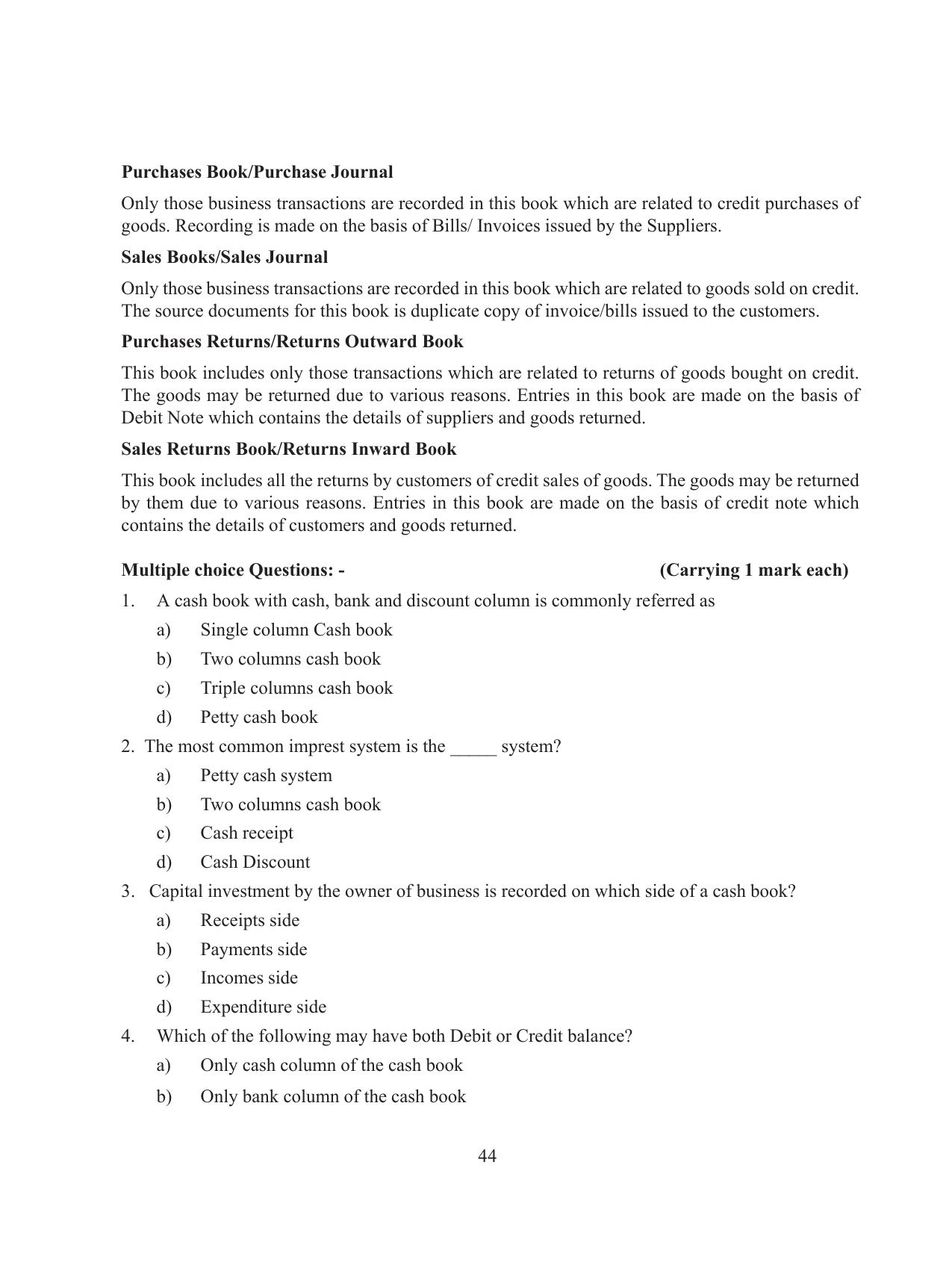 Tripura Board Class 11 Accountency Part-I & II English Version Workbooks - Page 48