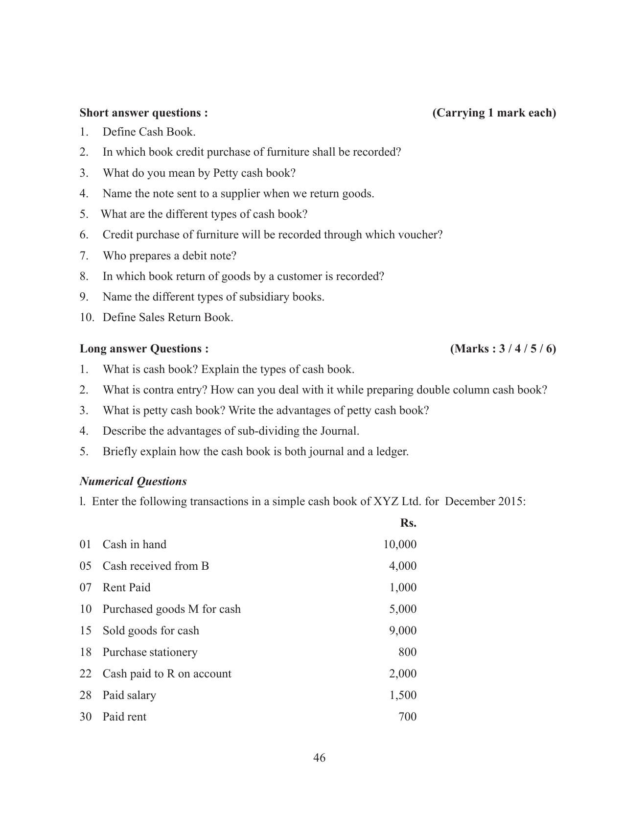 Tripura Board Class 11 Accountency Part-I & II English Version Workbooks - Page 50