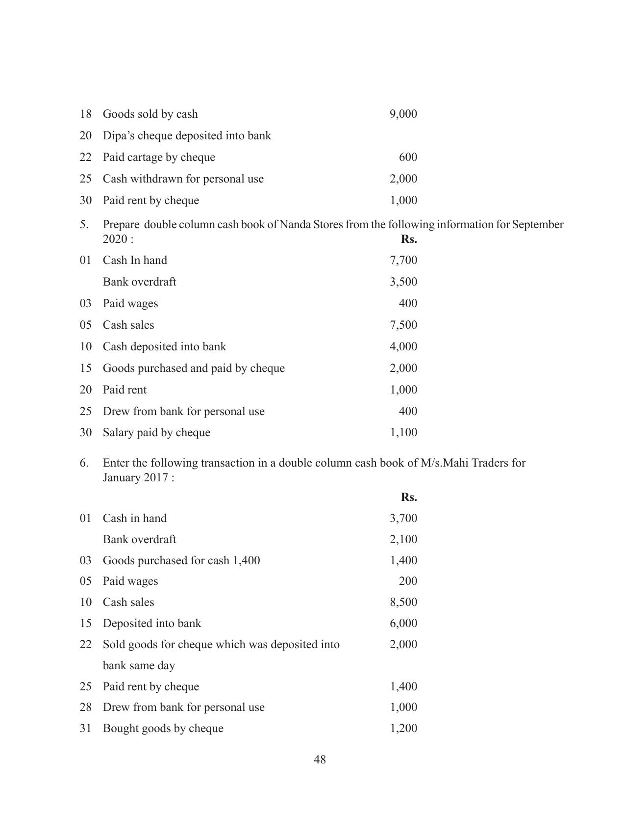 Tripura Board Class 11 Accountency Part-I & II English Version Workbooks - Page 52
