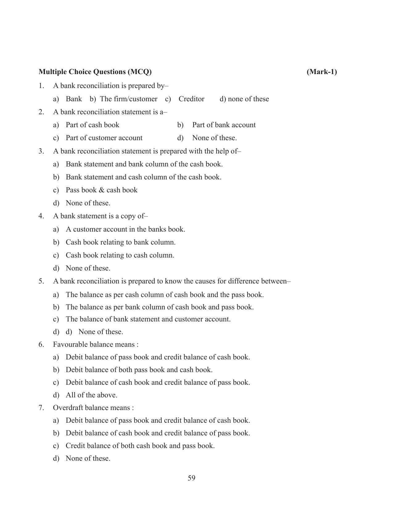 Tripura Board Class 11 Accountency Part-I & II English Version Workbooks - Page 63