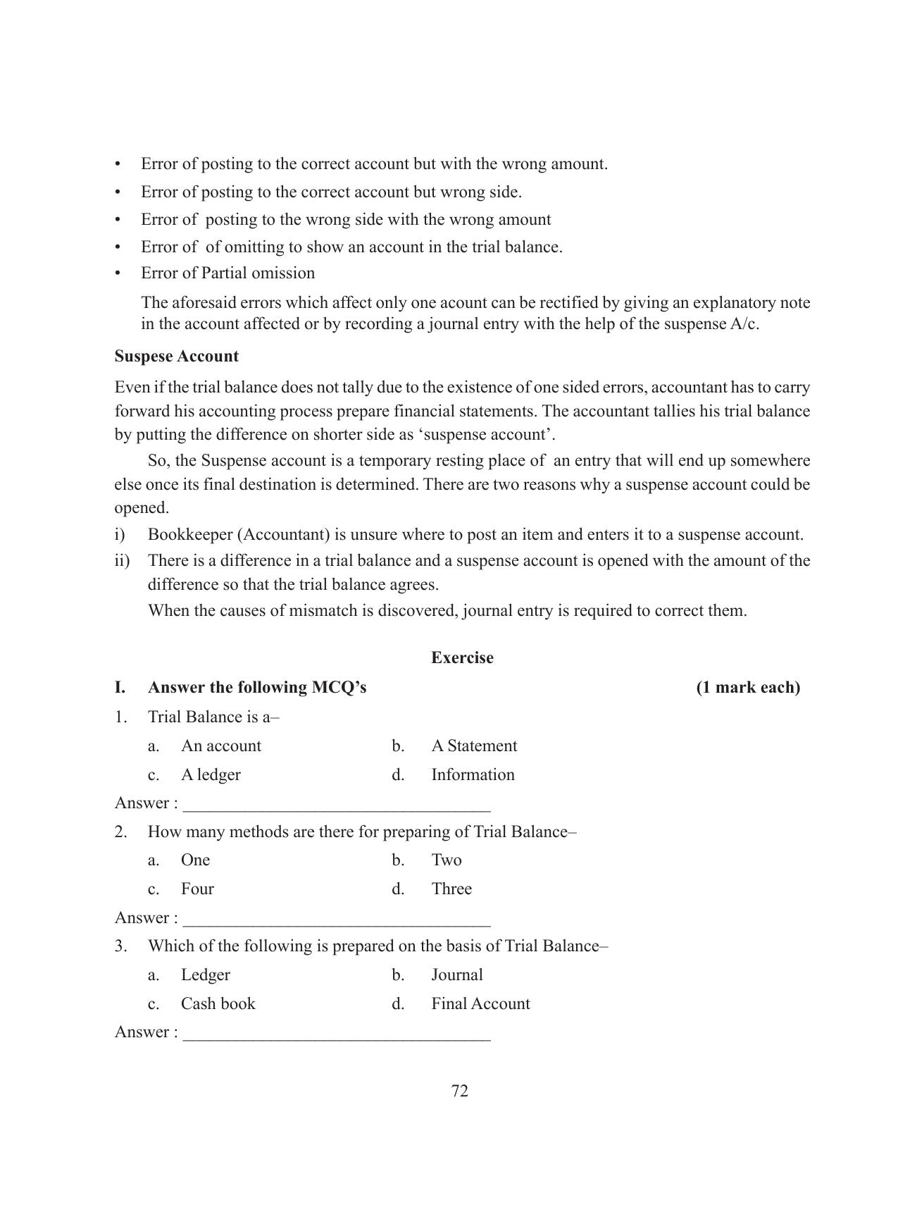 Tripura Board Class 11 Accountency Part-I & II English Version Workbooks - Page 76