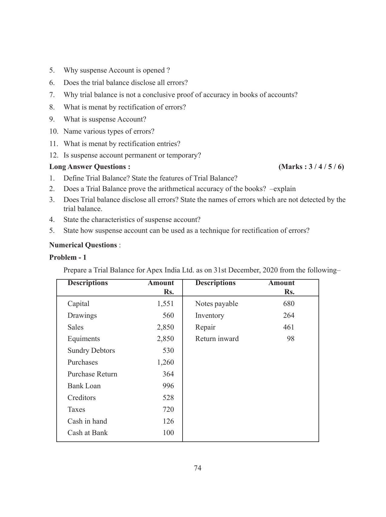 Tripura Board Class 11 Accountency Part-I & II English Version Workbooks - Page 78