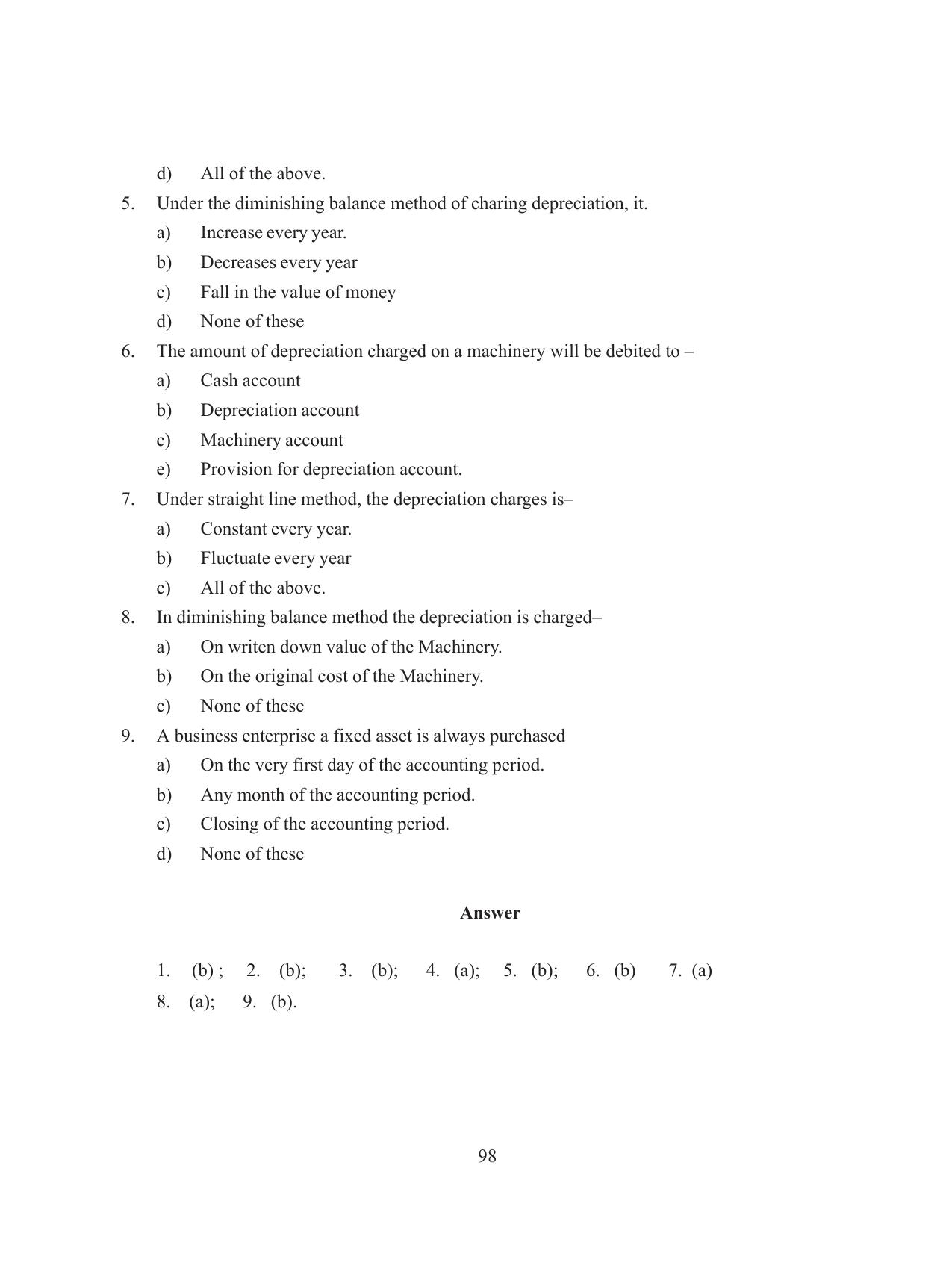 Tripura Board Class 11 Accountency Part-I & II English Version Workbooks - Page 102
