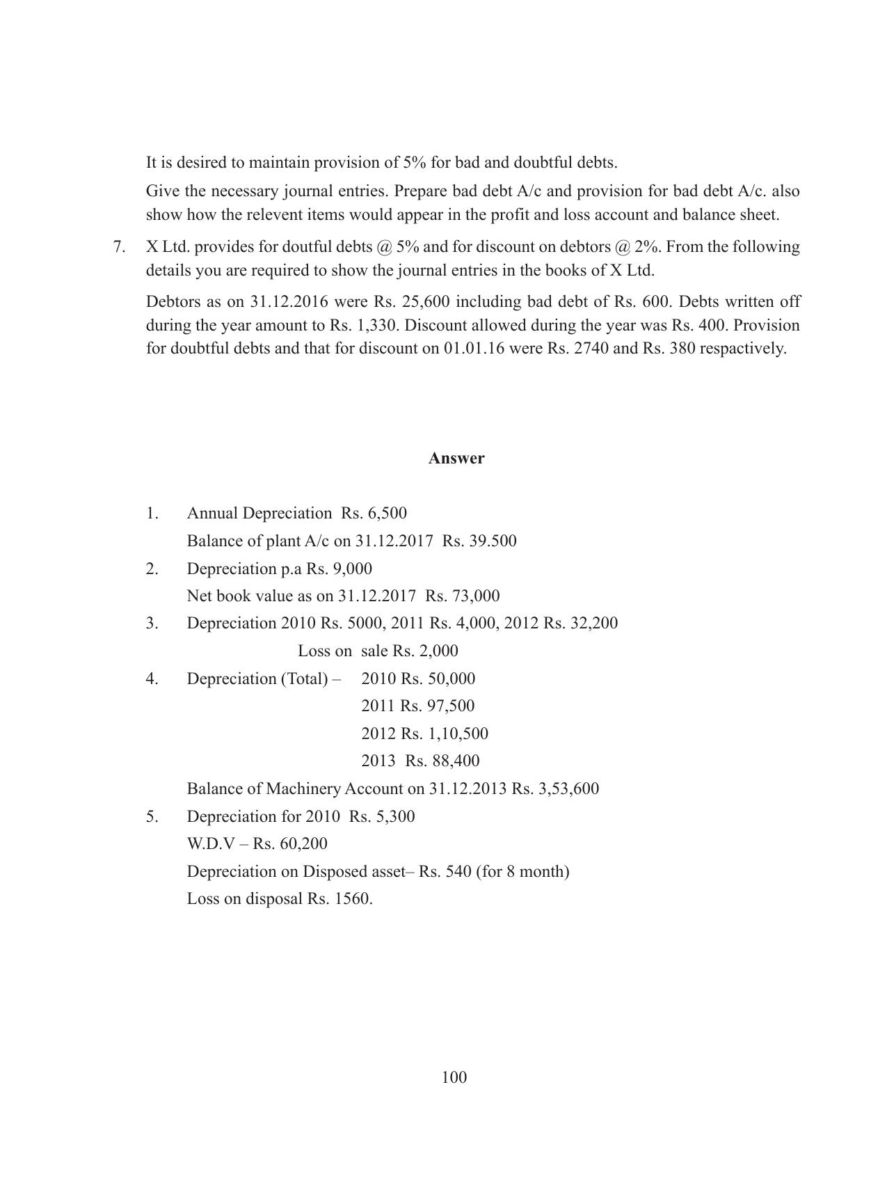Tripura Board Class 11 Accountency Part-I & II English Version Workbooks - Page 104