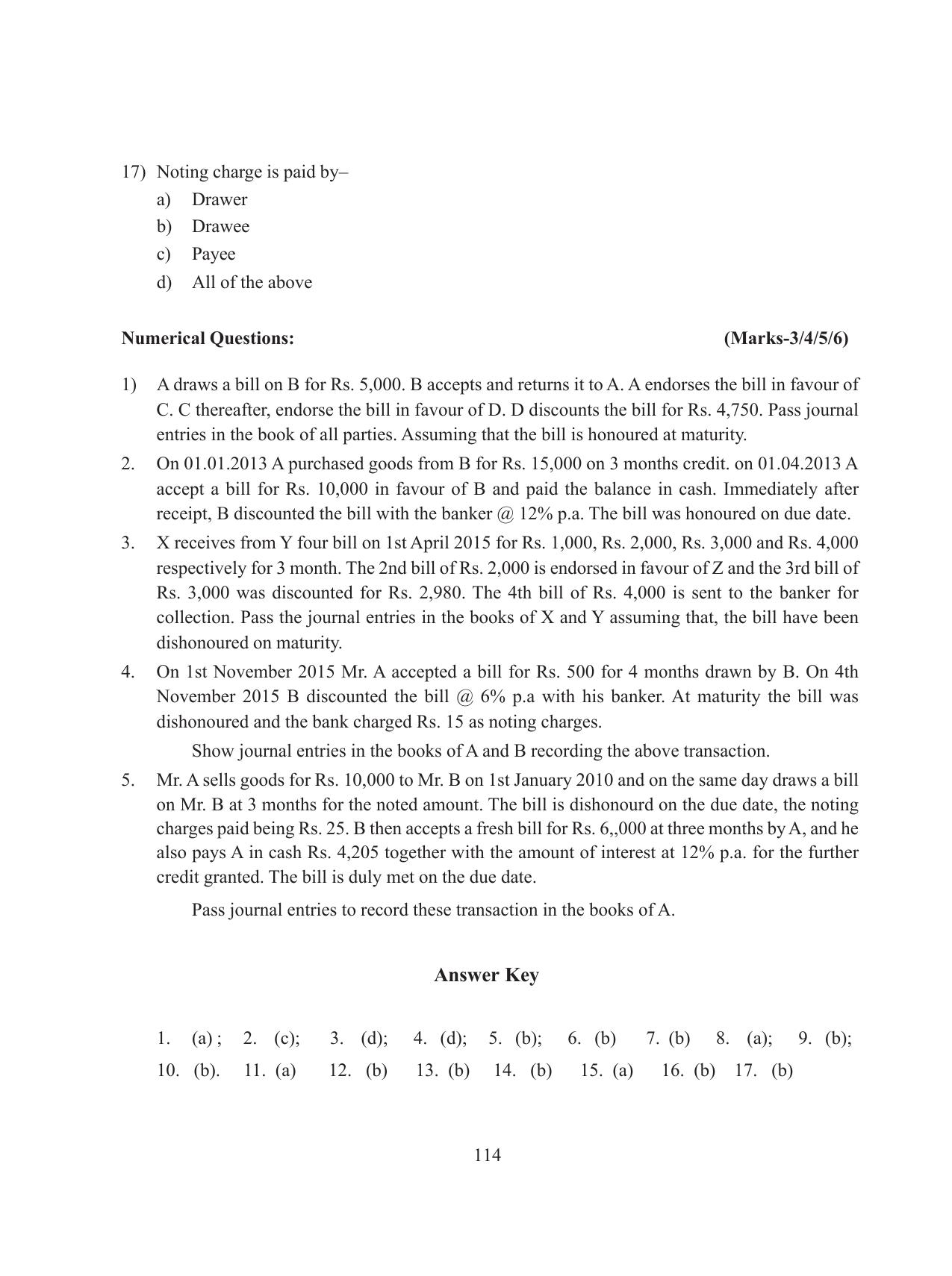 Tripura Board Class 11 Accountency Part-I & II English Version Workbooks - Page 118