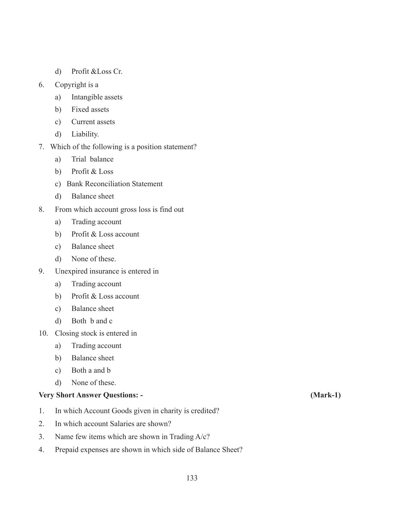 Tripura Board Class 11 Accountency Part-I & II English Version Workbooks - Page 137