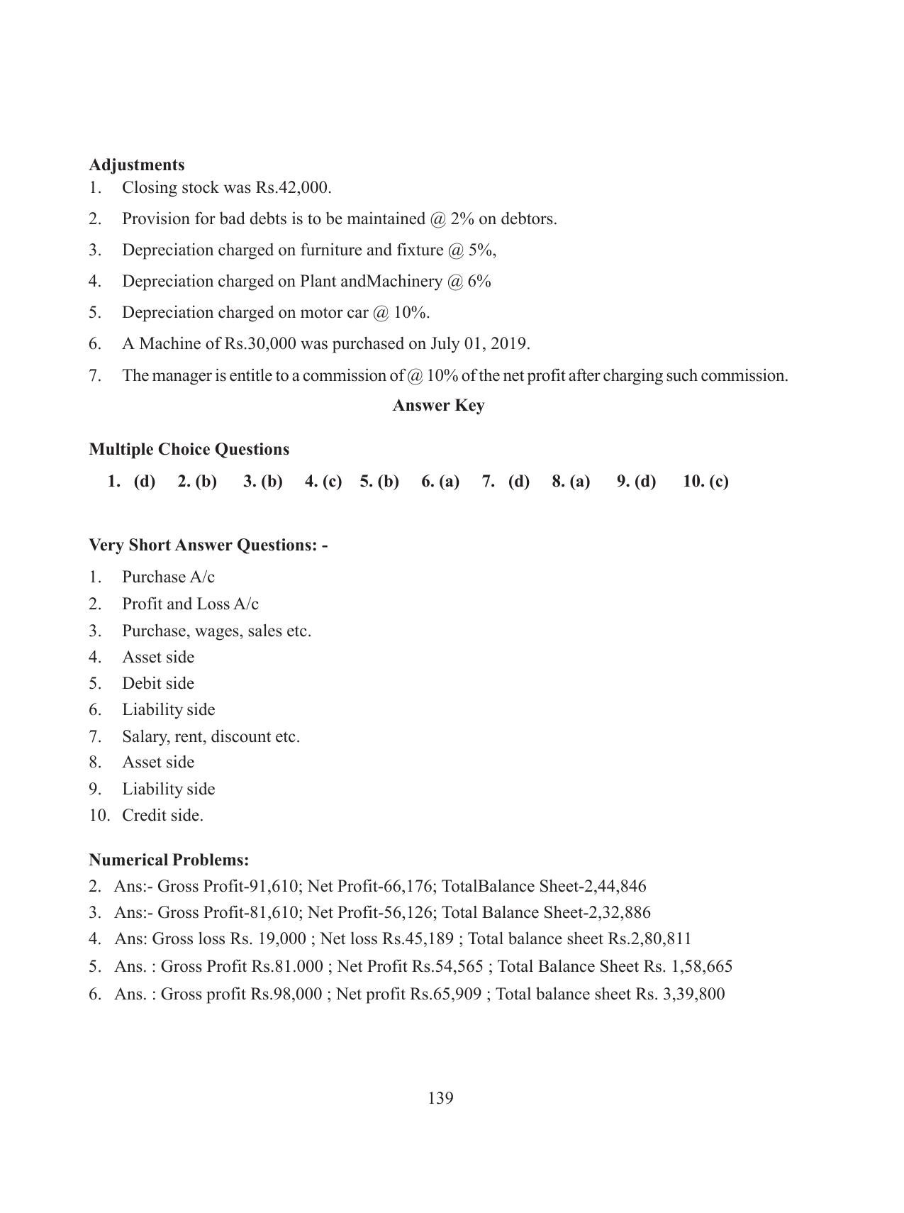 Tripura Board Class 11 Accountency Part-I & II English Version Workbooks - Page 143