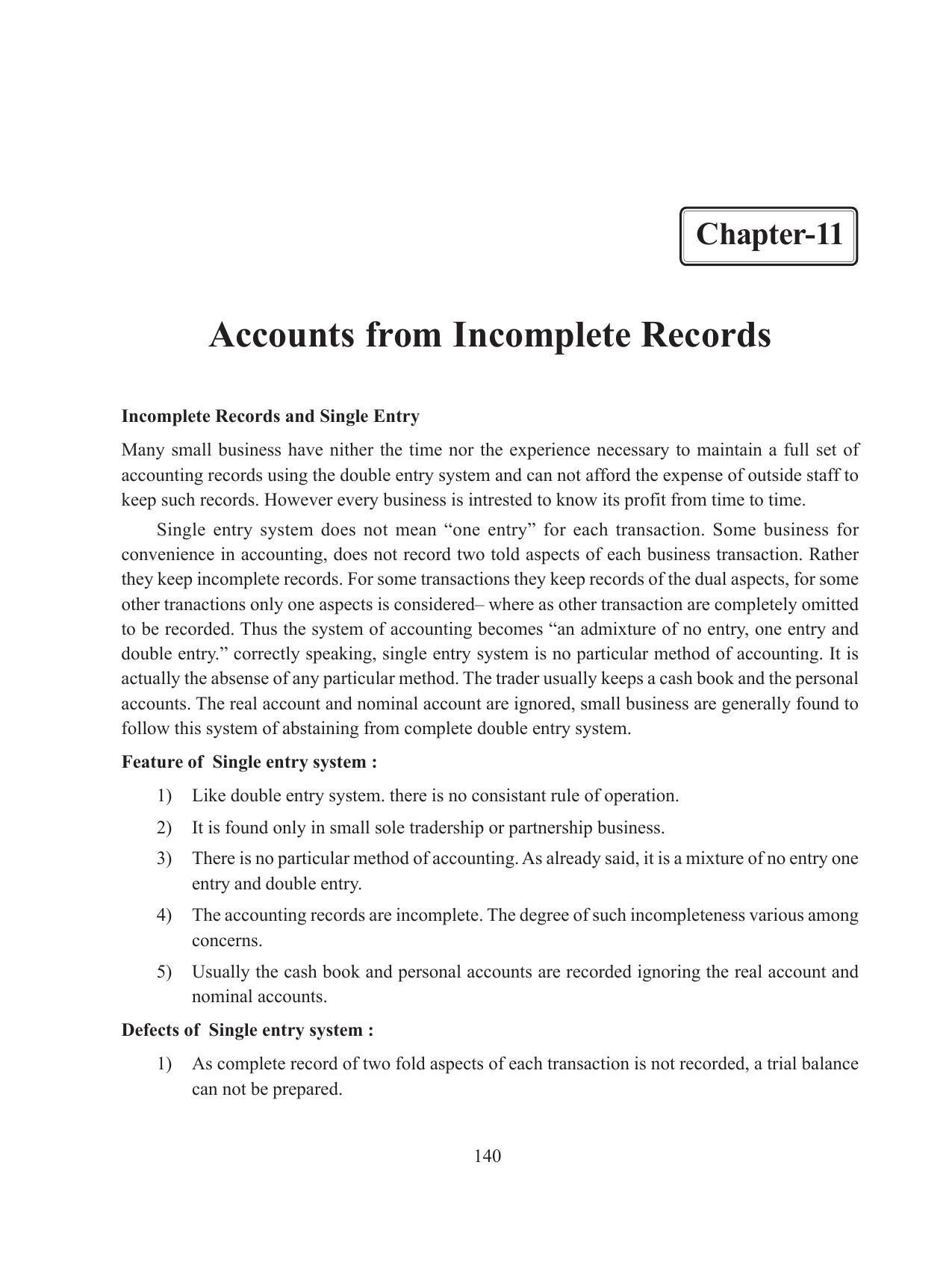 Tripura Board Class 11 Accountency Part-I & II English Version Workbooks - Page 144