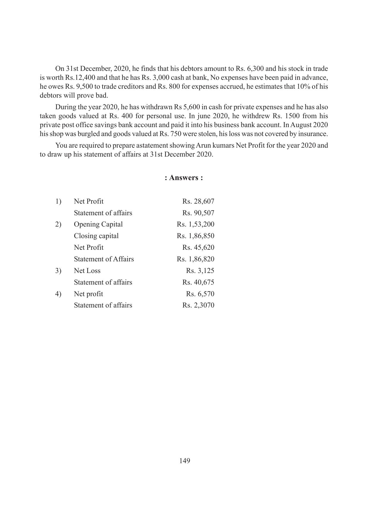 Tripura Board Class 11 Accountency Part-I & II English Version Workbooks - Page 153