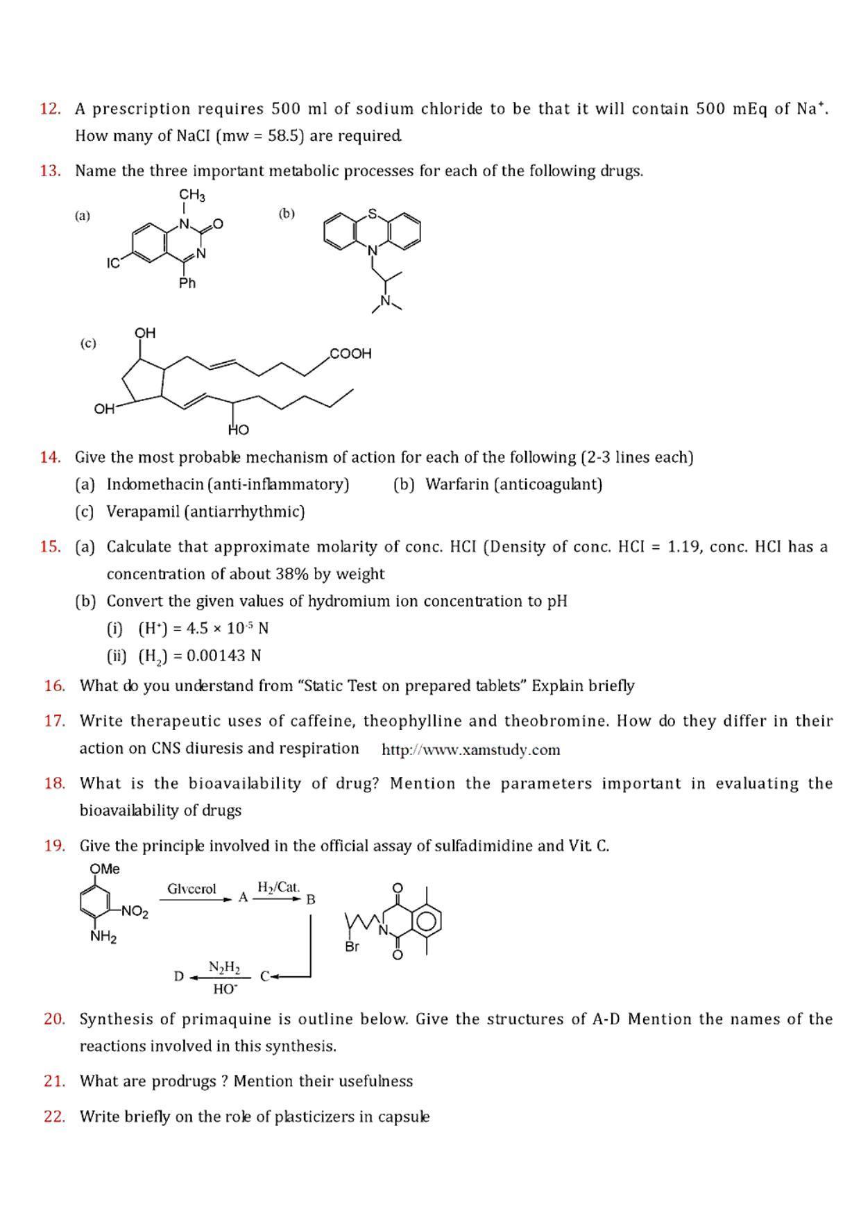 GPAT 1988 Question Paper with Answer Key - Page 10