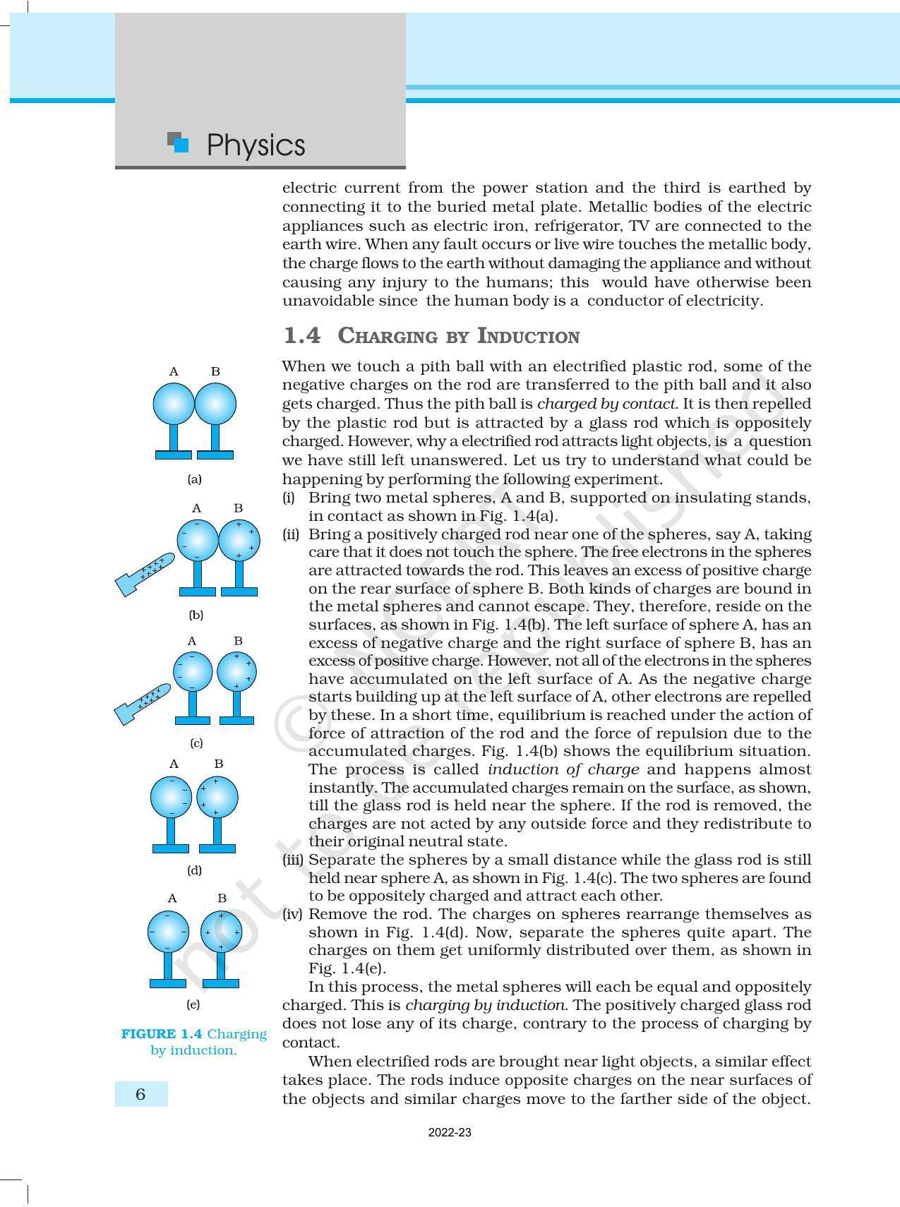 NCERT Book for Class 12 Physics Chapter 1 Electric Charges and Fields - Page 6