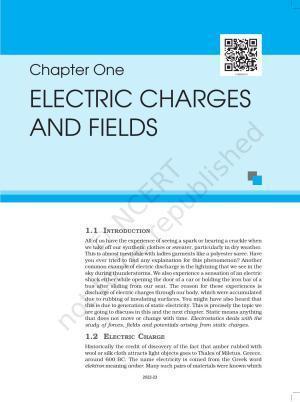 NCERT Book for Class 12 Physics Chapter 1 Electric Charges and Fields