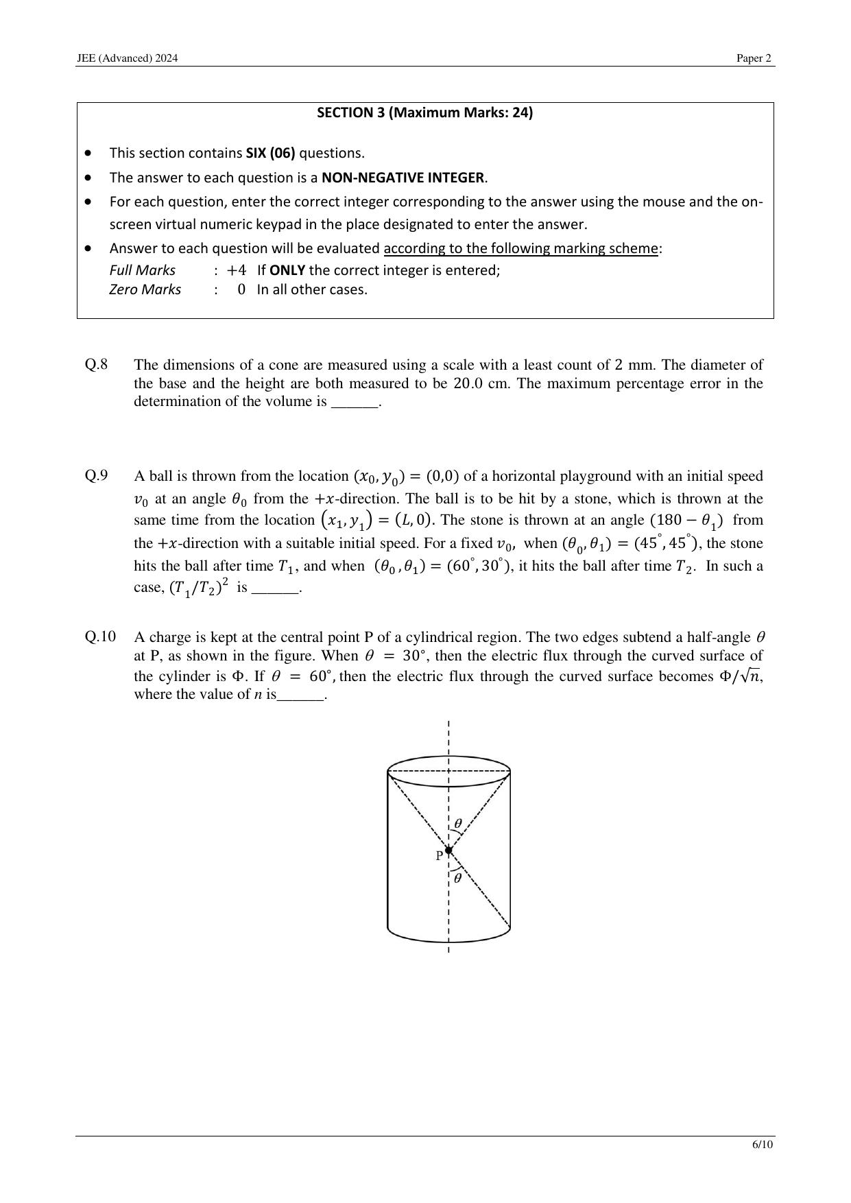 JEE (Advanced) 2024 Paper II - Mathematics Question Paper - Page 14