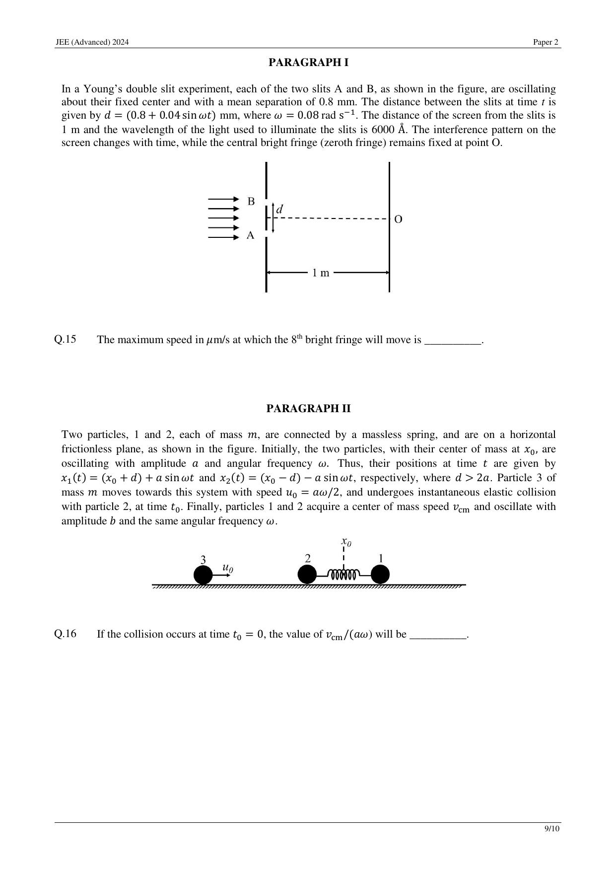 JEE (Advanced) 2024 Paper II - Mathematics Question Paper - Page 17