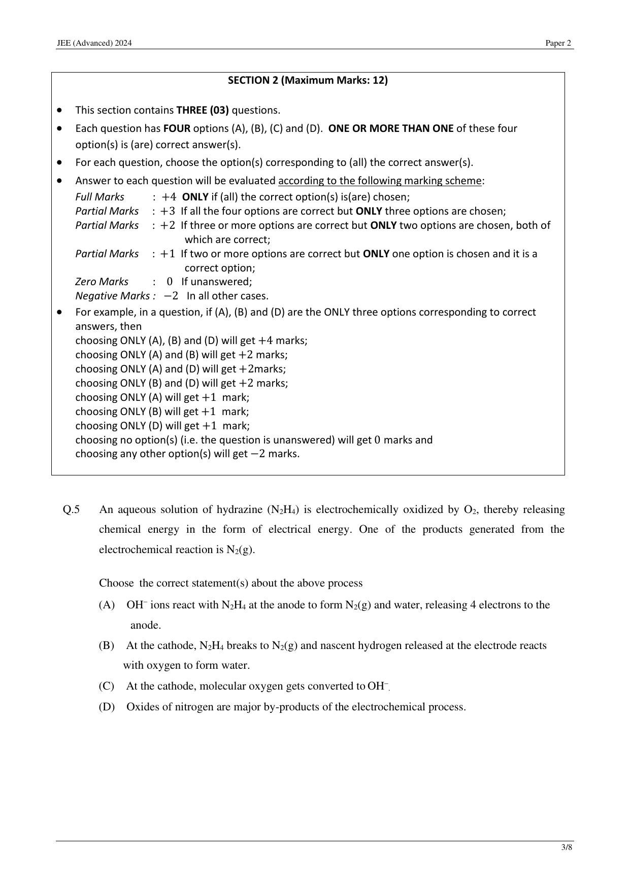 JEE (Advanced) 2024 Paper II - Mathematics Question Paper - Page 21