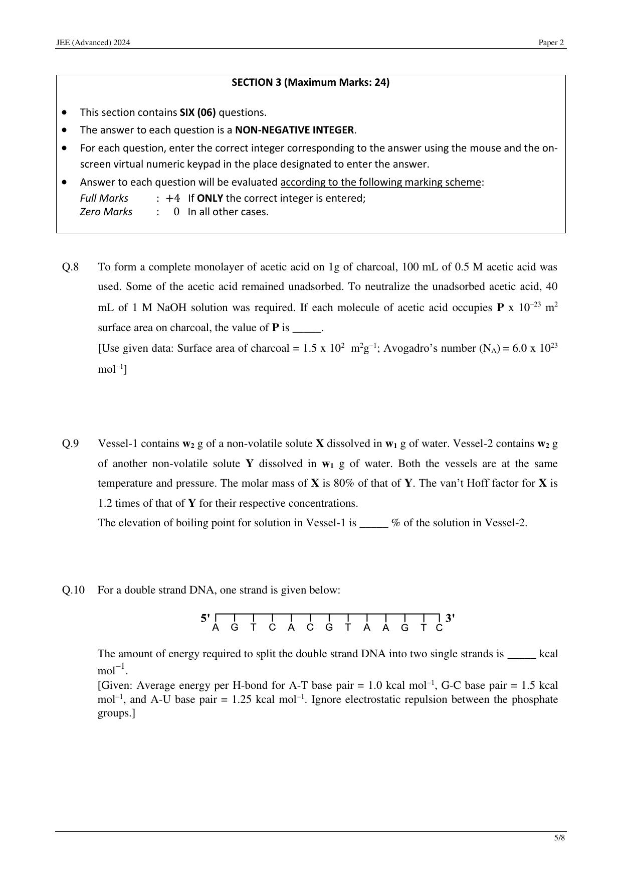 JEE (Advanced) 2024 Paper II - Mathematics Question Paper - Page 23