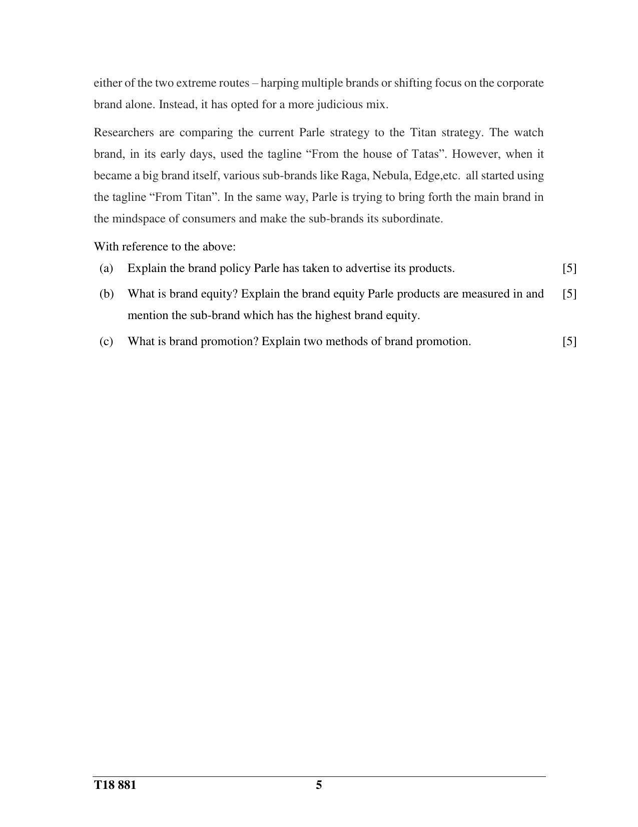 ISC Class 12 2018 Commercial Applications Question Paper - Page 5