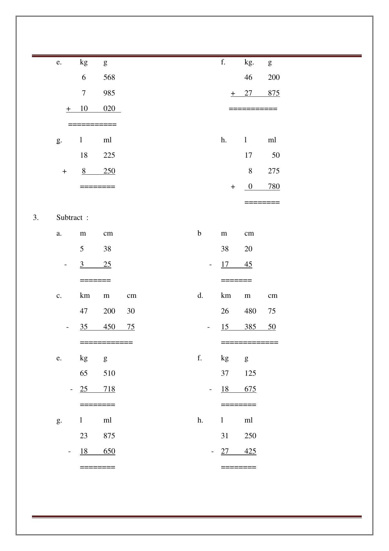 Worksheet for Class 4 Maths Assignment 13 - Page 12