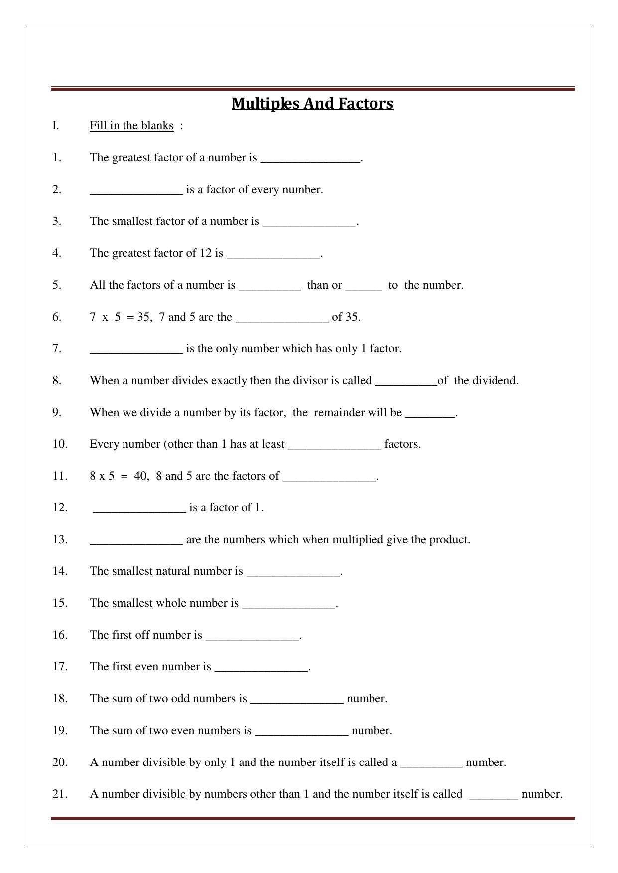 Worksheet for Class 4 Maths Assignment 13 - Page 13