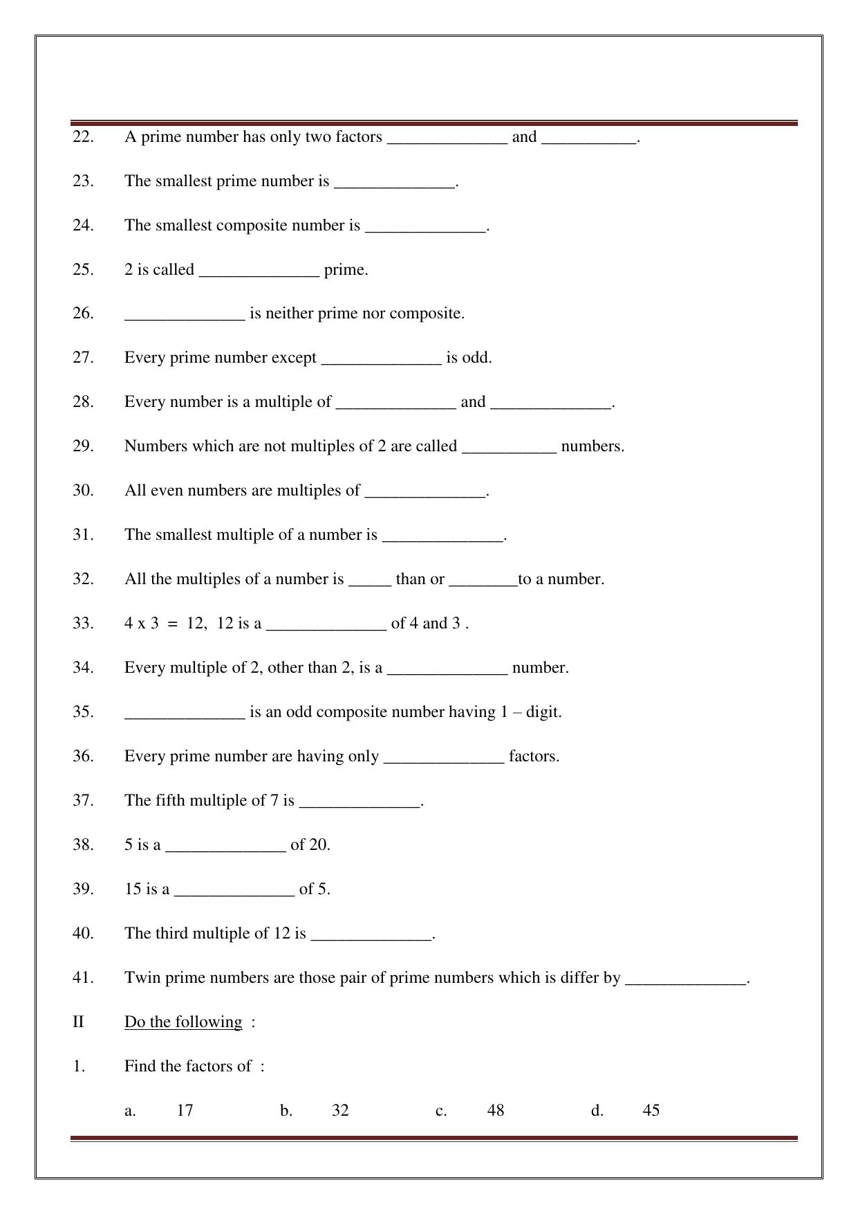 Worksheet for Class 4 Maths Assignment 13 - Page 14