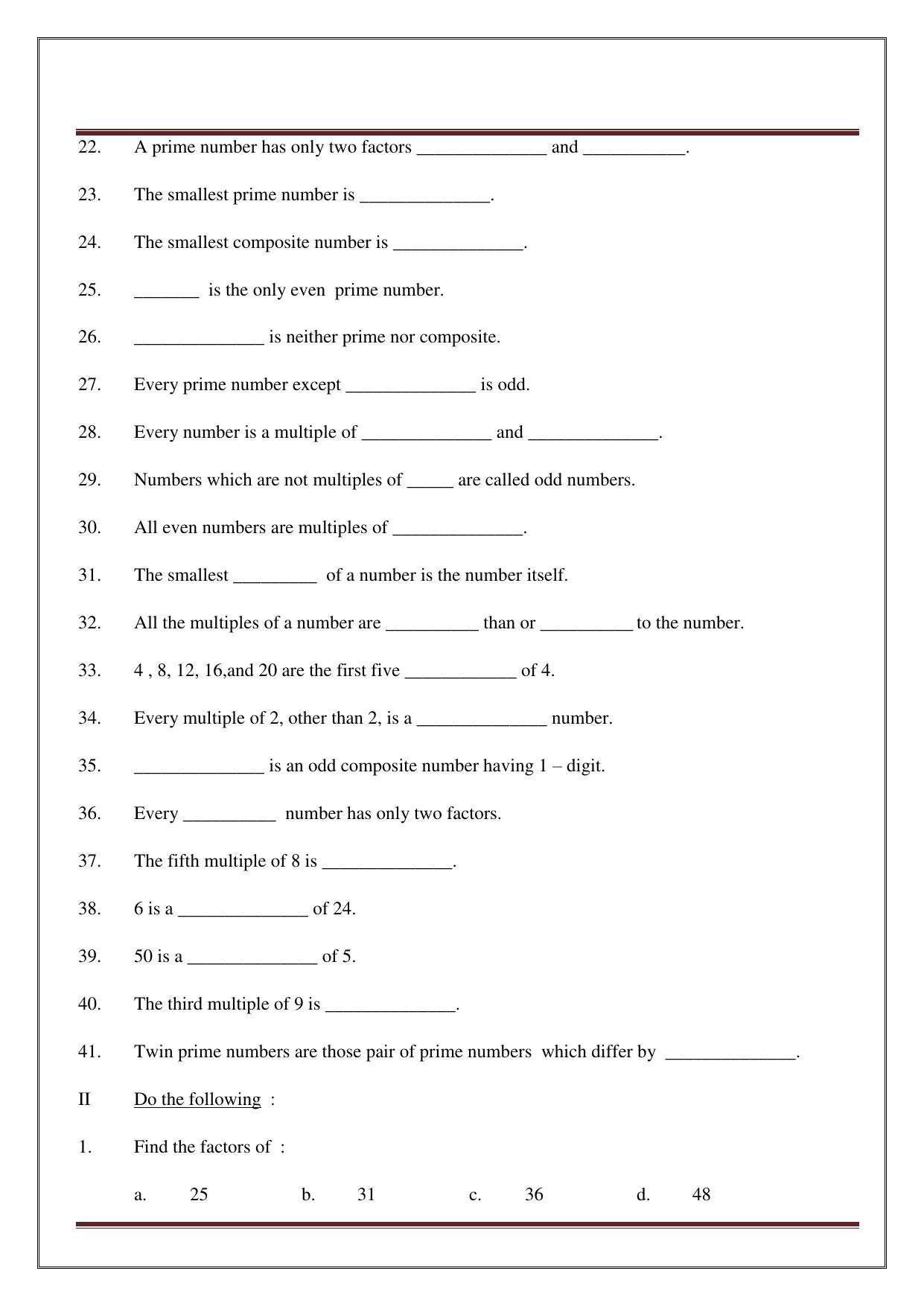 Worksheet for Class 4 Maths Assignment 13 - Page 23