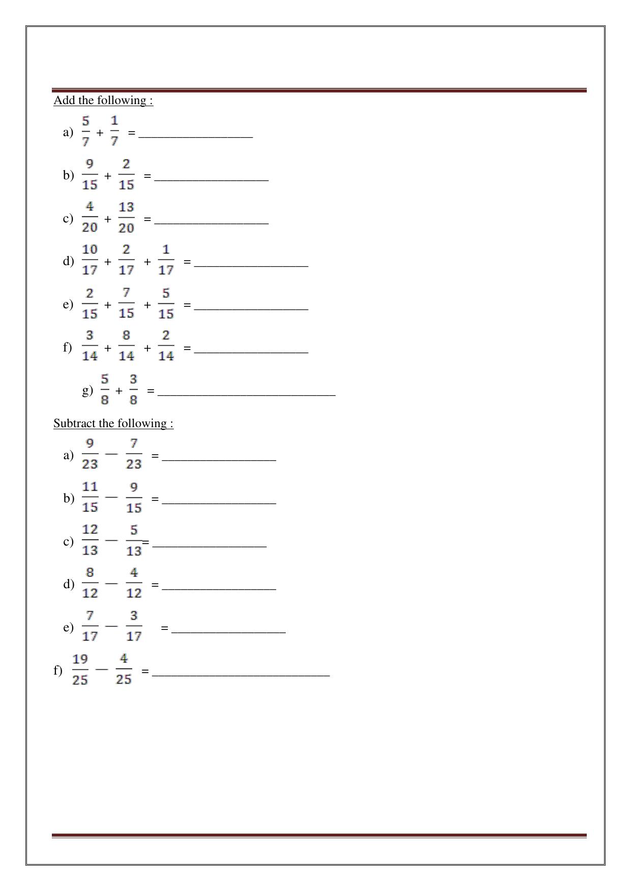 Worksheet for Class 4 Maths Assignment 13 - Page 39