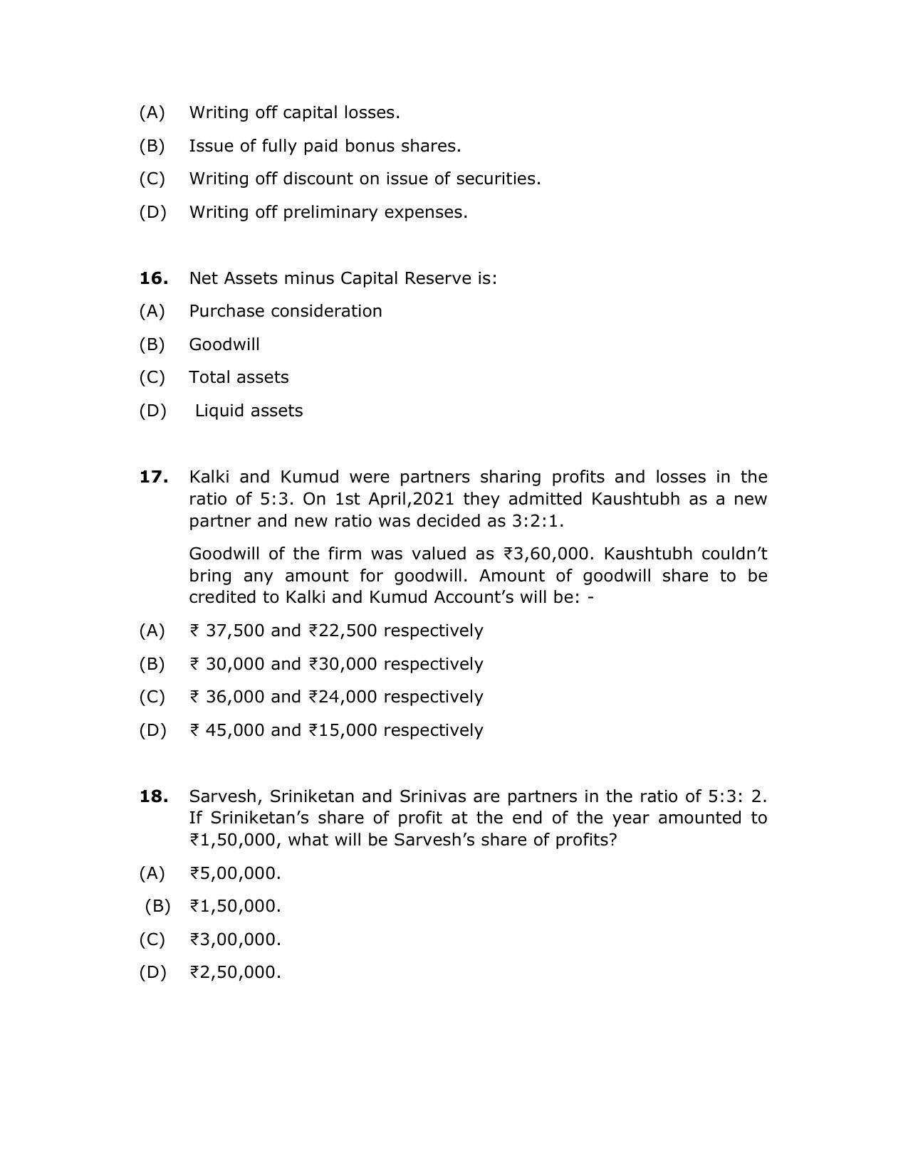 CBSE Class 12th Accountancy Sample Paper 2021-22 - Page 6