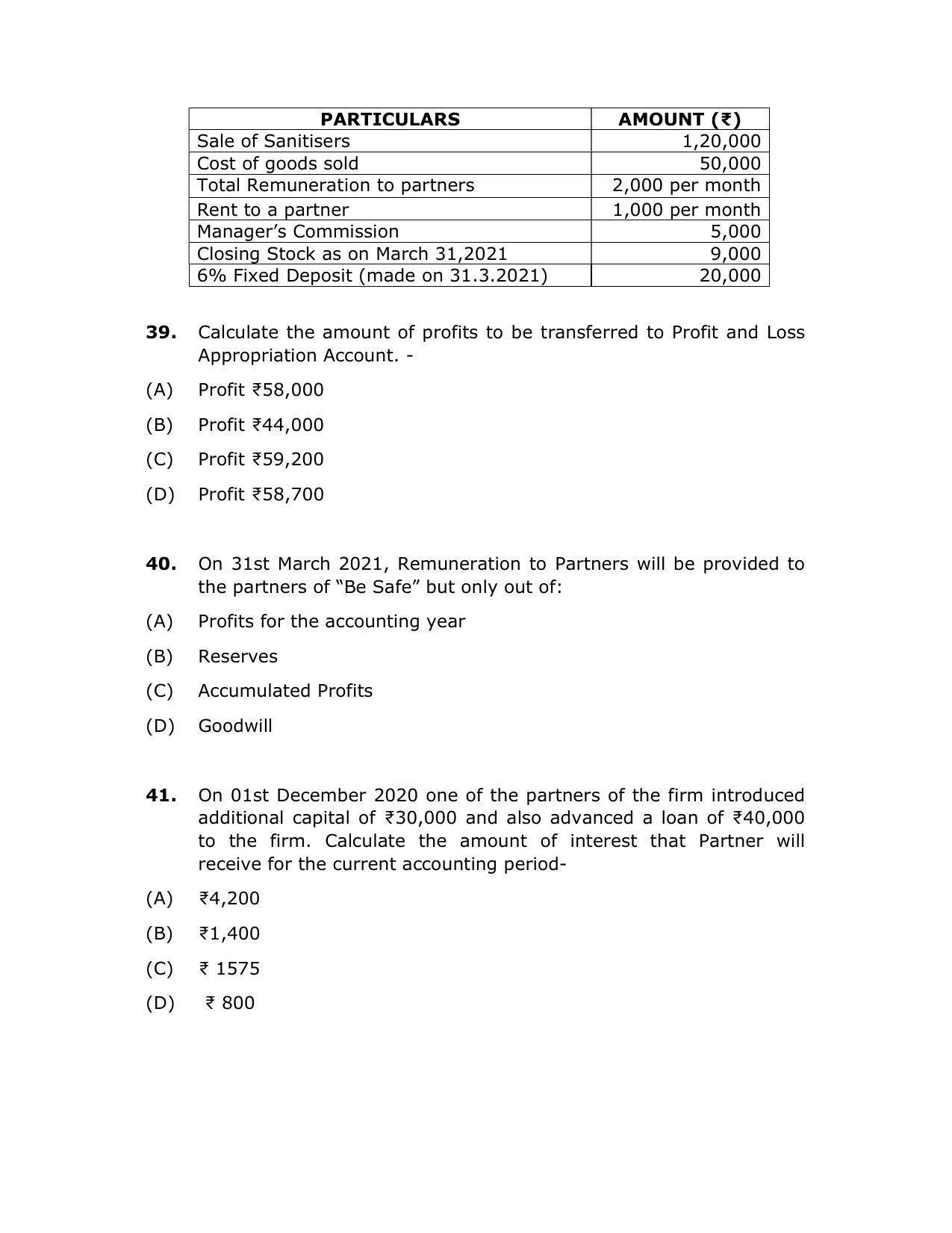 CBSE Class 12th Accountancy Sample Paper 2021-22 - Page 15