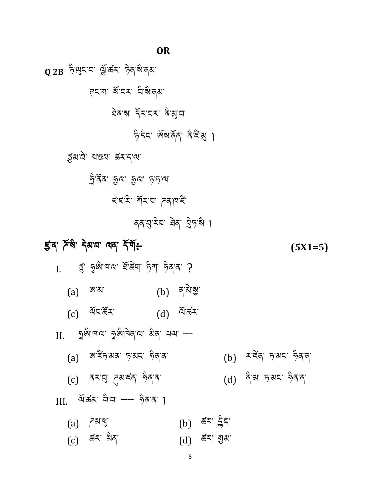 CBSE Class 10 Tamang Sample Paper 2025 - Page 6