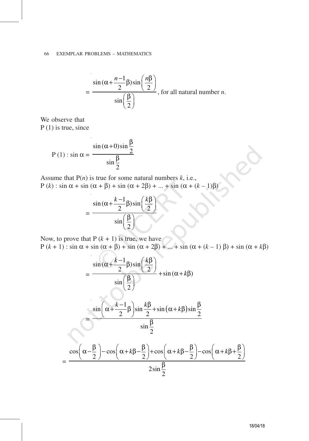 NCERT Exemplar Book for Class 11 Maths: Chapter 4 Principle of Mathematical Induction - Page 6