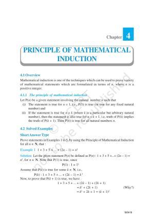 NCERT Exemplar Book for Class 11 Maths: Chapter 4 Principle of Mathematical Induction