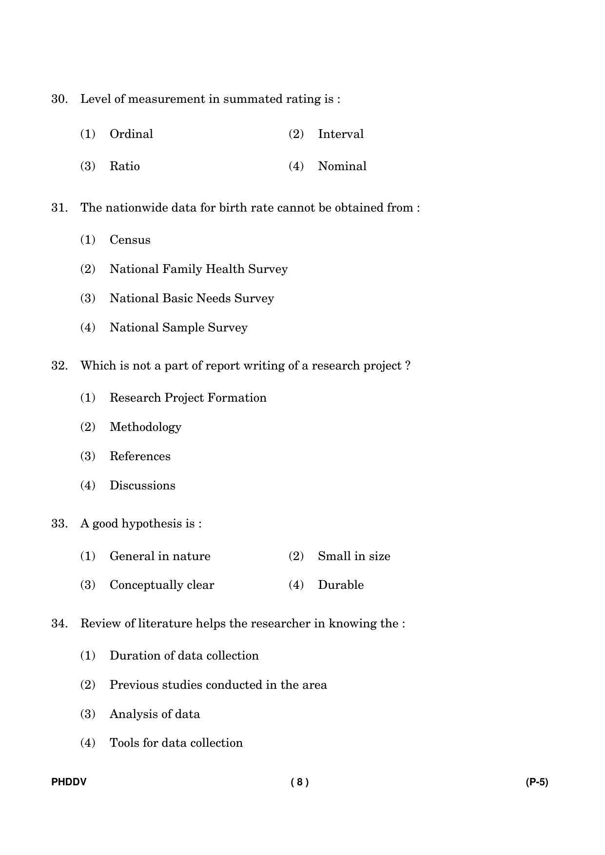 IGNOU PhD Entrance Test Ph. D. (Development Studies) Entrance Test, July, 2023 Question Paper - Page 9