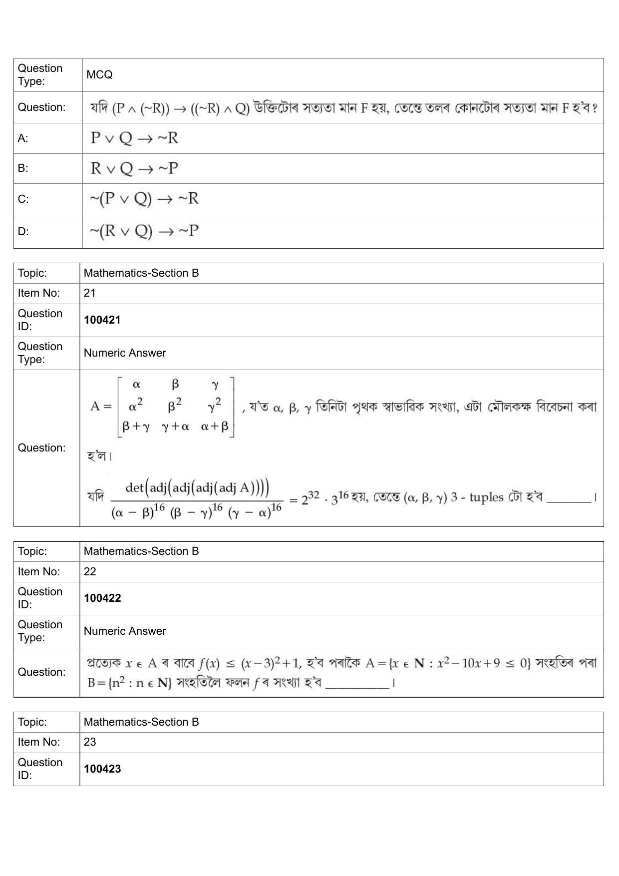 JEE Mains 2022: BTech Assamese (Shift 2) 27-07-2022 Question Paper - Page 11