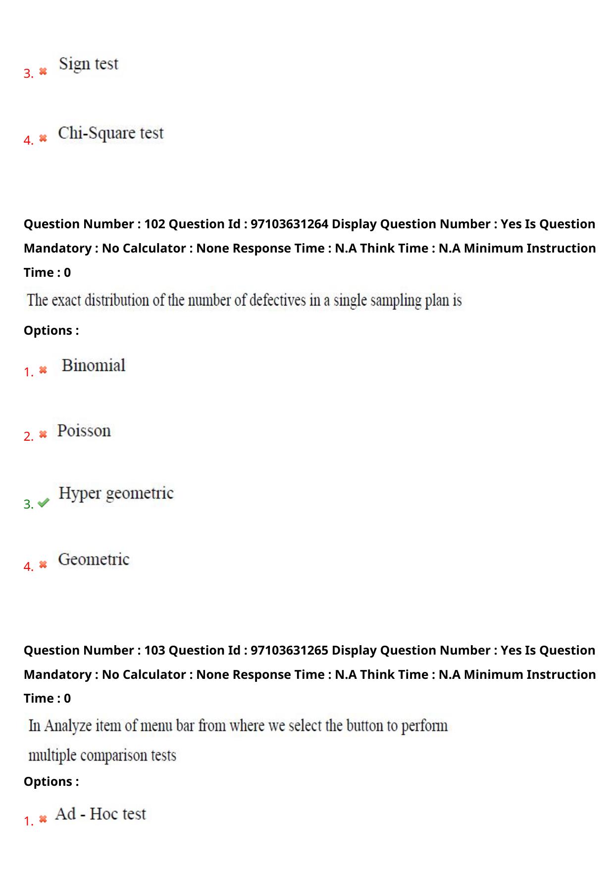AP RCET 2024 Statistics Question Paper - Page 62