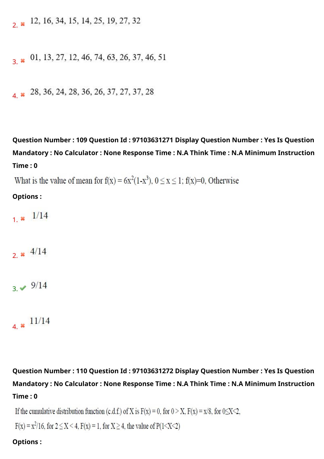 AP RCET 2024 Statistics Question Paper - Page 66